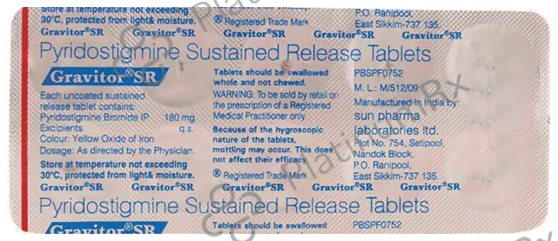 Gravitor SR 180mg Tablet 10s
