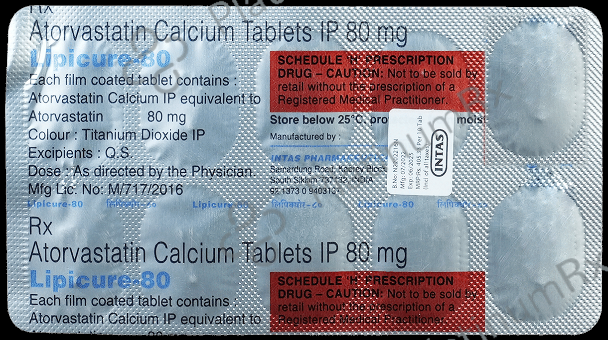 Lipicure 80mg Tablet 10s