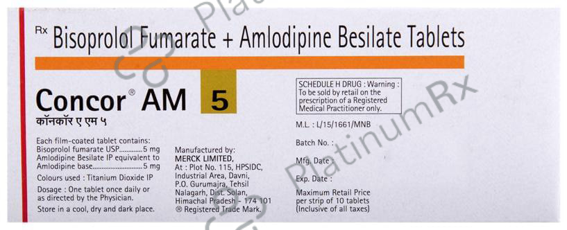 Concor AM 5/5mg Tablet 10s