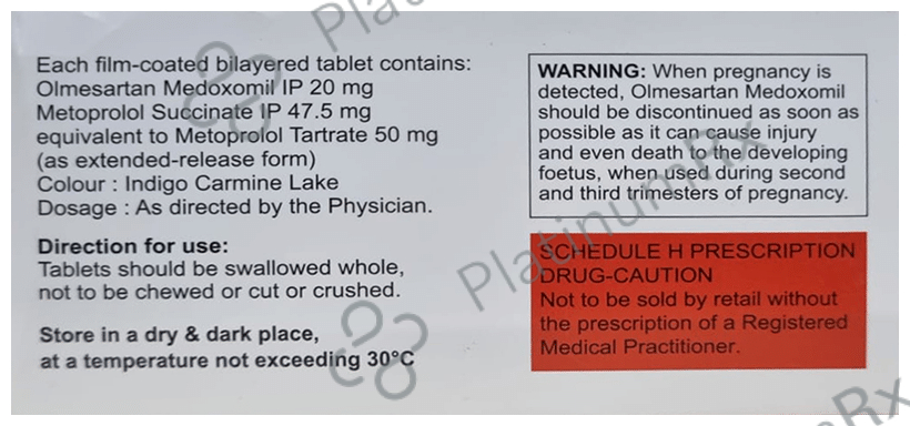 Olmat MT 50 47.5/20mg Tablet ER 15s