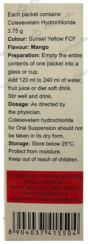 Colsenat 3.75 Oral Suspension Mango Sugar Free