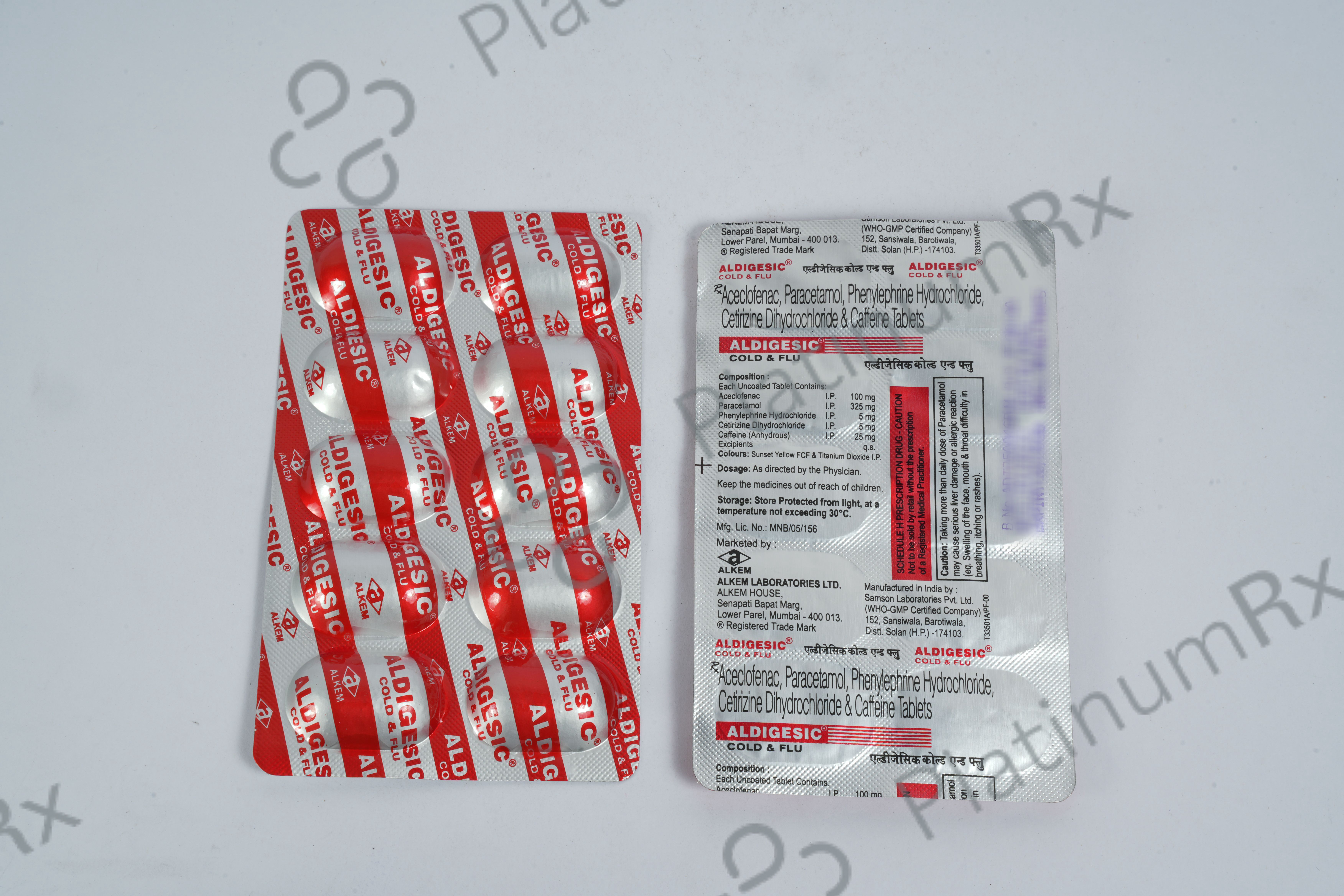 Aldigesic Cold &Flu Tablet 10s