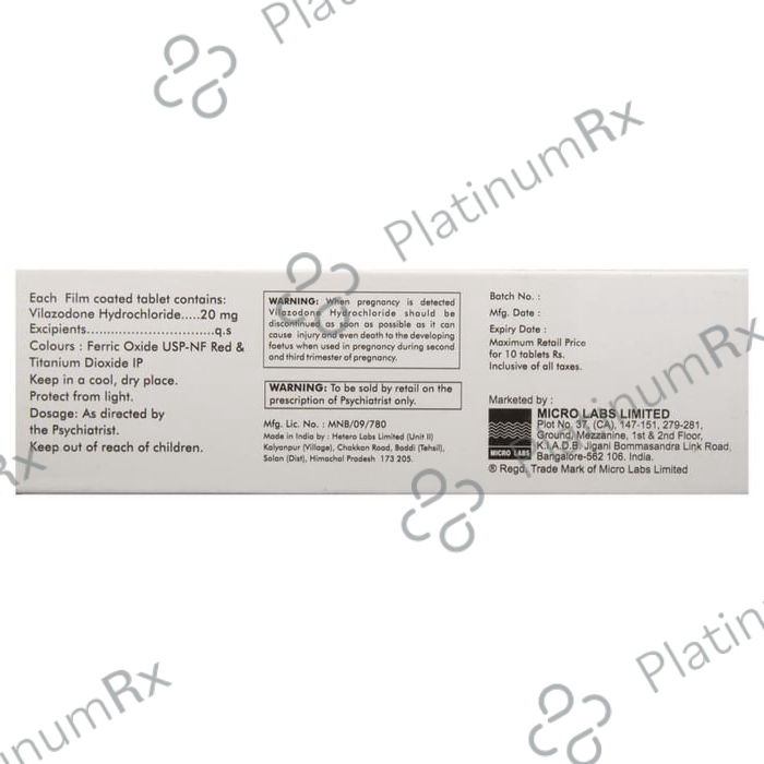 Zovane 20 Tablet