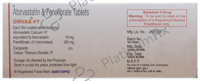 Orvas FT 10/160mg Tablet 10s