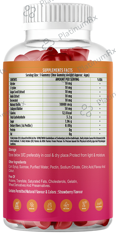 Simply Herbal Collagen Gummies with Biotin Strawberry