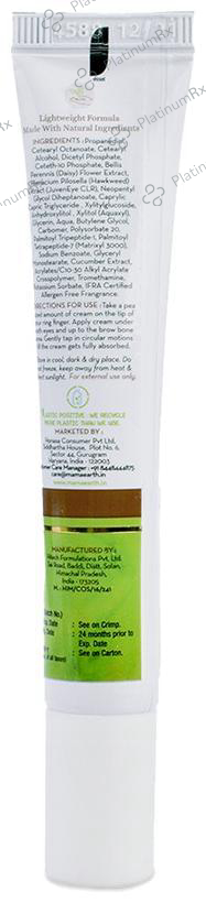 Mamaearth Bye Bye Dark Circles Eye Cream with Cucumber - Silicon & Paraben-Free - For All Skin Types