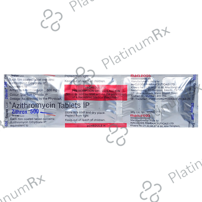 Zithrox 500mg Tablet 5s