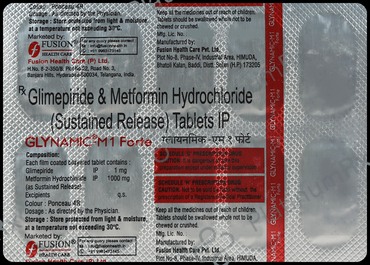 Glynamic M 1/1000mg Tablet SR 10s