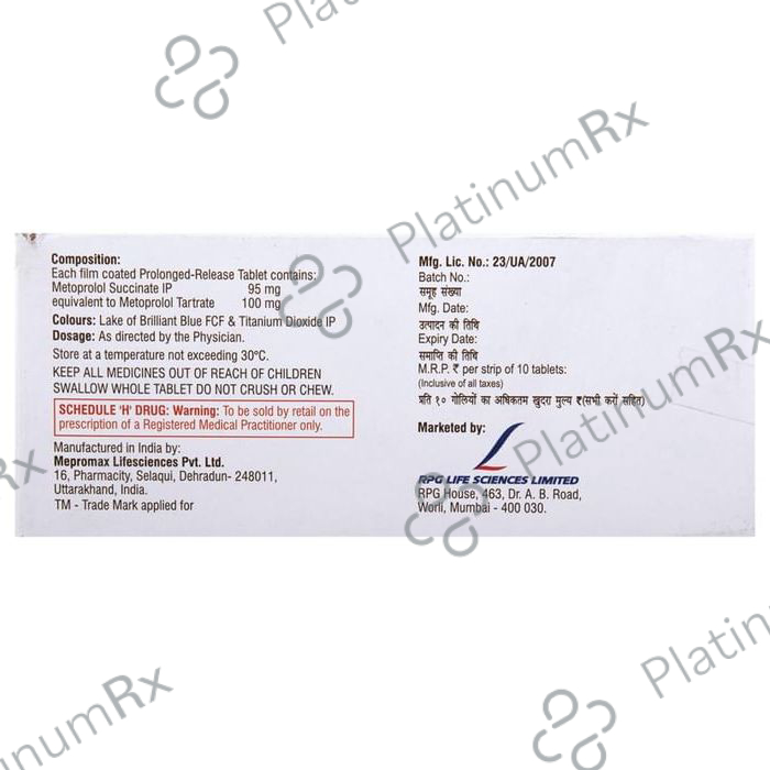 Cardibeta XR 100 Tablet