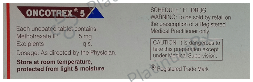 Oncotrex 5mg Tablet 10s