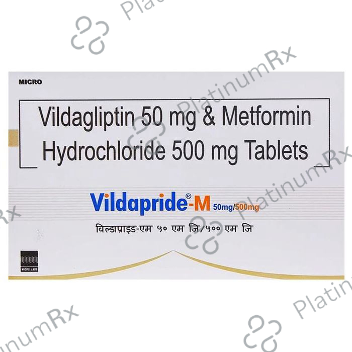 Vildapride M 500mg/50mg Tablet 10 Tablet