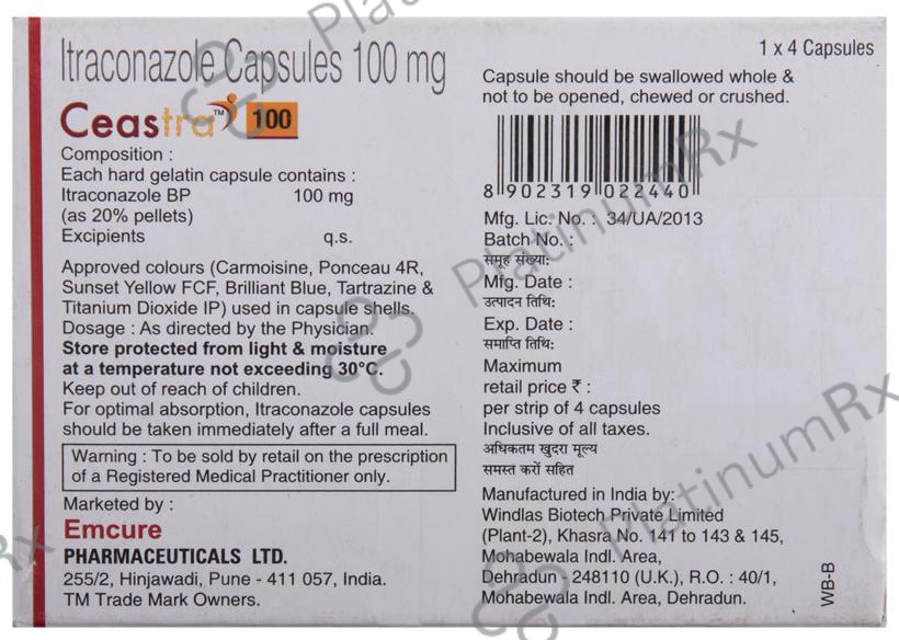 Ceastra 100 Capsule 4 Capsule