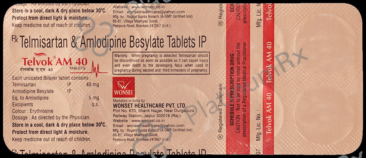 Telvok AM 40mg/5mg Tablet