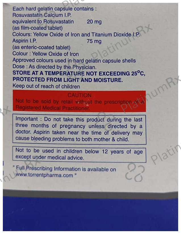 Rozucor ASP 20/75mg Capsule 10s