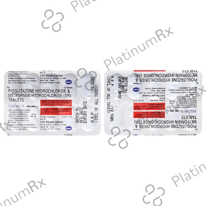 Pioz MF 15/500mg Tablet SR 10s