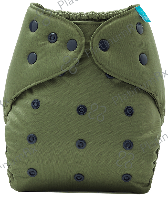 Bumberry Adjustable Reusable Cloth Pocket Diaper With 1 Three-Layer Microfiber Inserts for Babies Olive