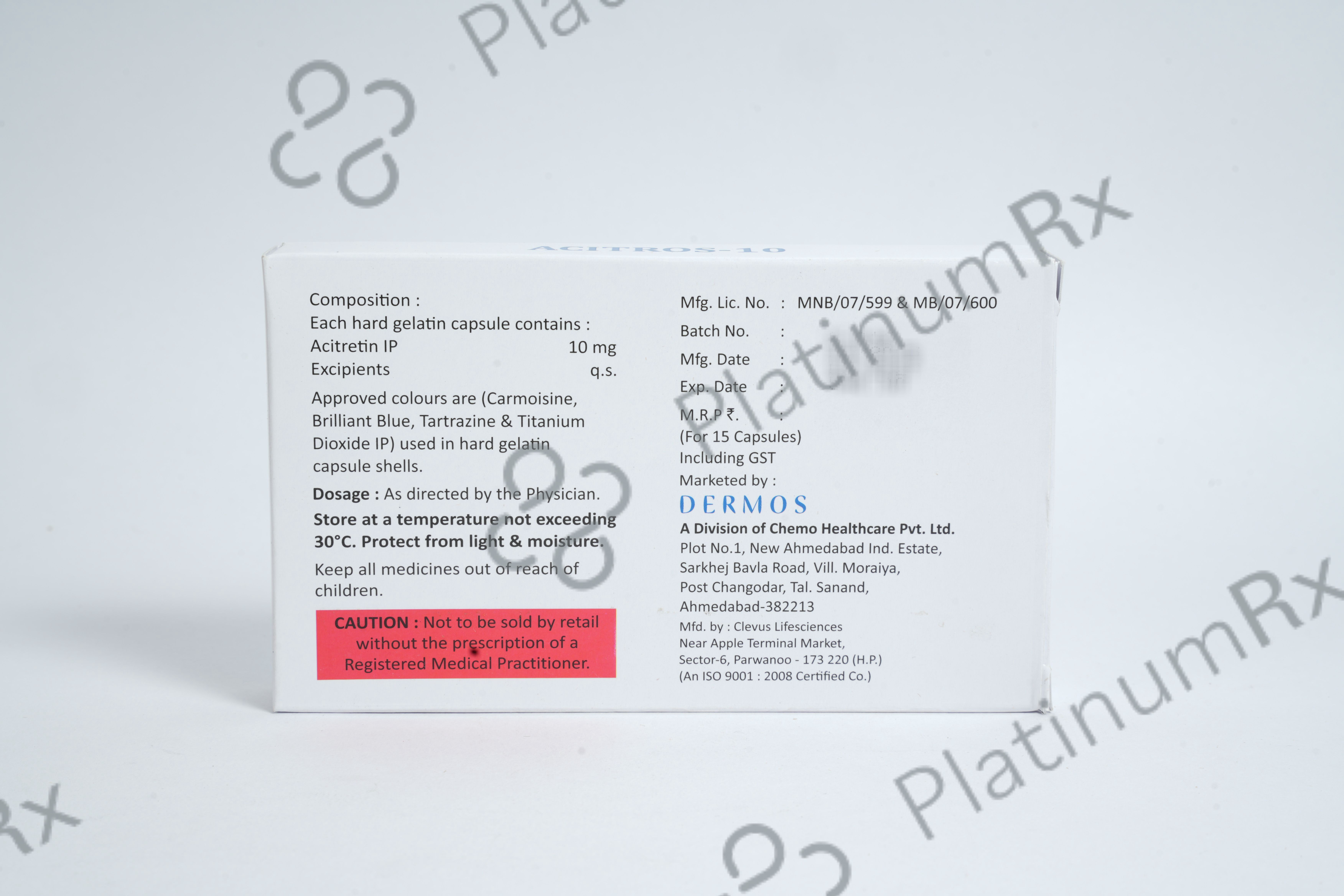 Acitros 10mg Capsule 15s