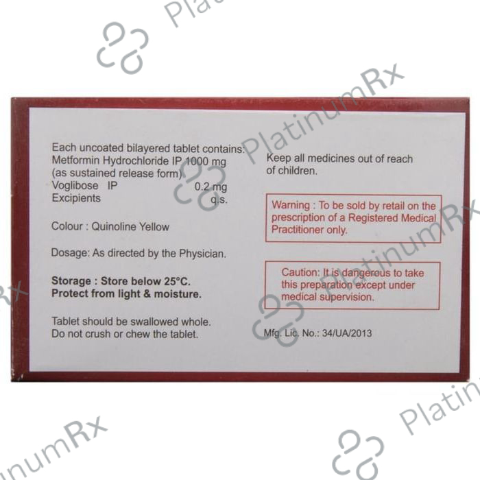 Voglikem M 0.2/1000mg Forte Tablet SR 10s