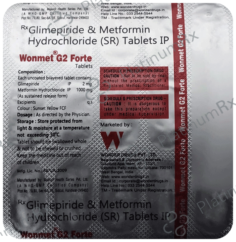 Wonmet G2 Forte Tablet SR 15 tablets