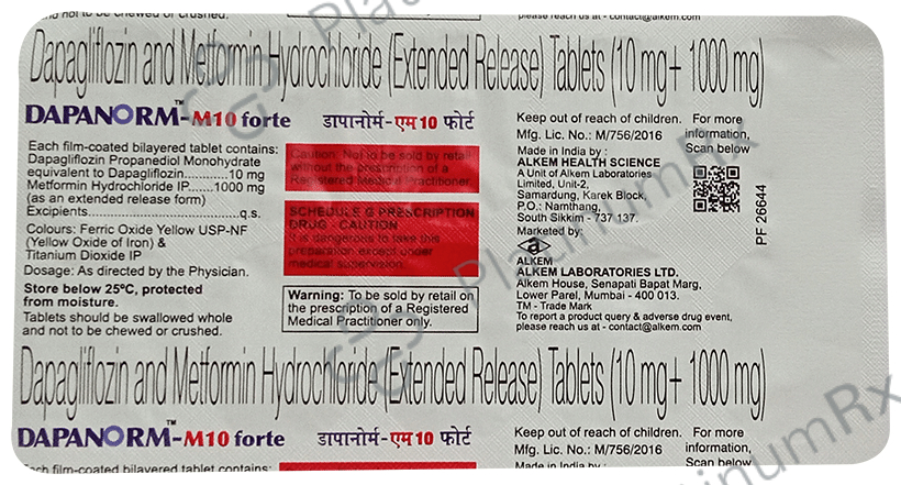 Dapanorm M10/1000mg Forte Tablet ER 10s