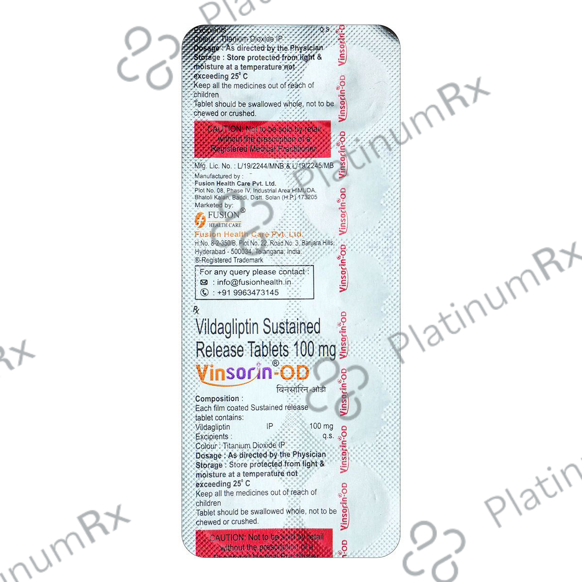 Vinsorin OD SR 100mg Tablet 10s