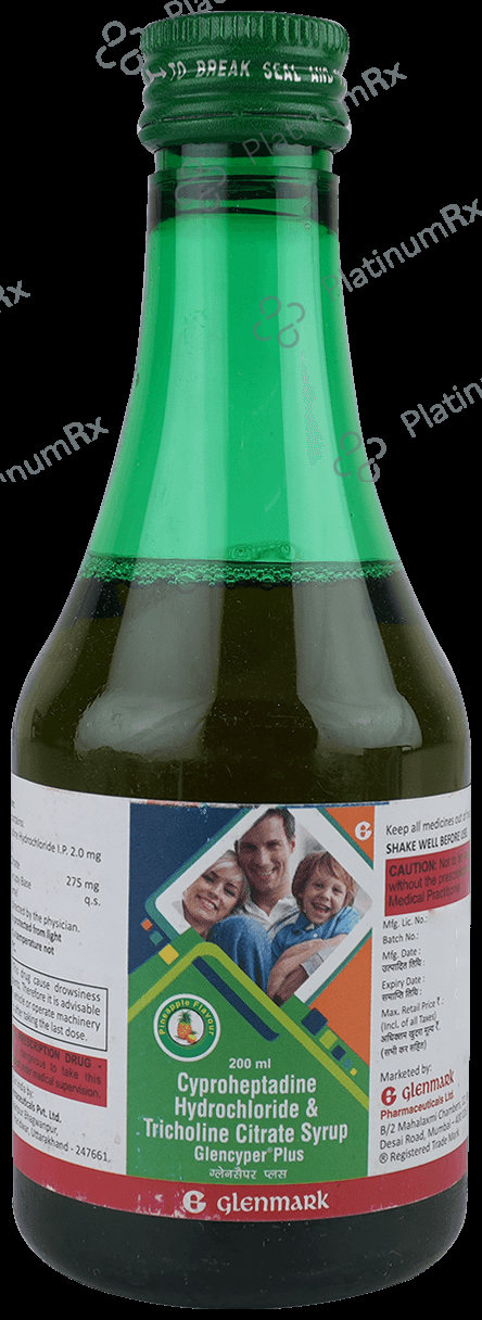 Glencyper Plus Syrup Pineapple