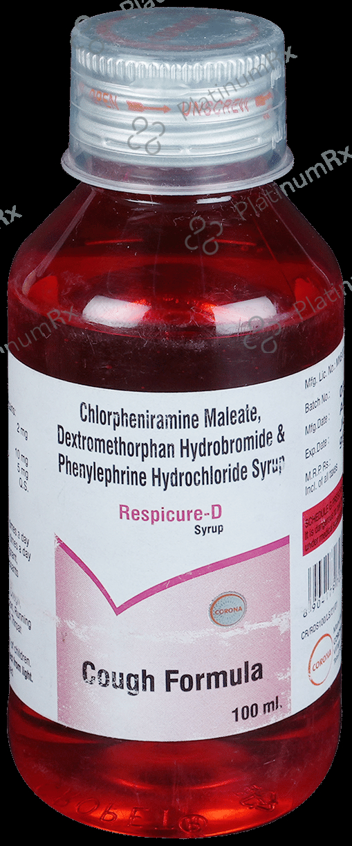 Respicure D 2/10/5mg Syrup 100ml
