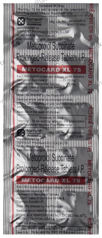 Metocard XL 75mg Tablet 10s