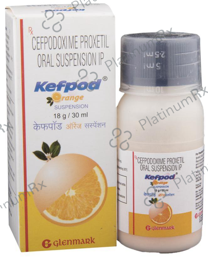Kefpod 50mg Oral Suspension Orange 30ml