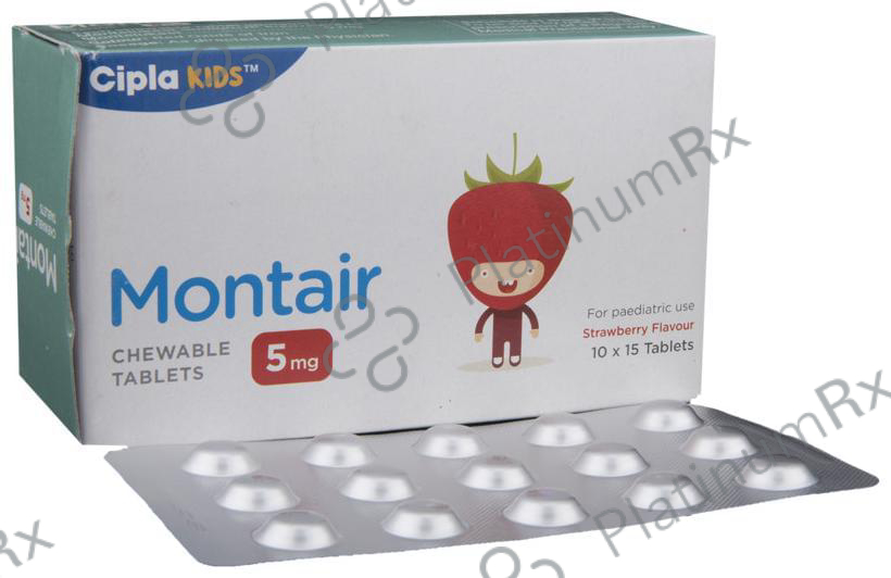 Montair 5mg Chewable Tablet Strawberry 15s