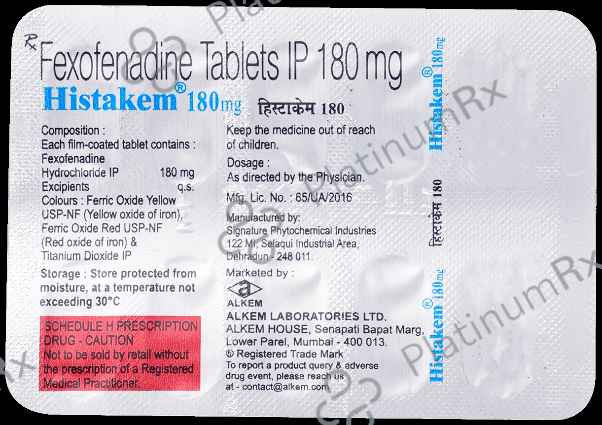 Histakem 180mg Tablet