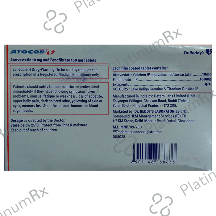 Atocor F 10/160mg Tablet 15s