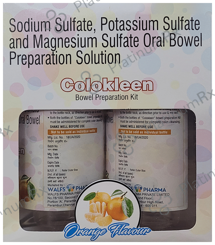 Colokleen Bowel Prepration Kit (177ml Each) Orange
