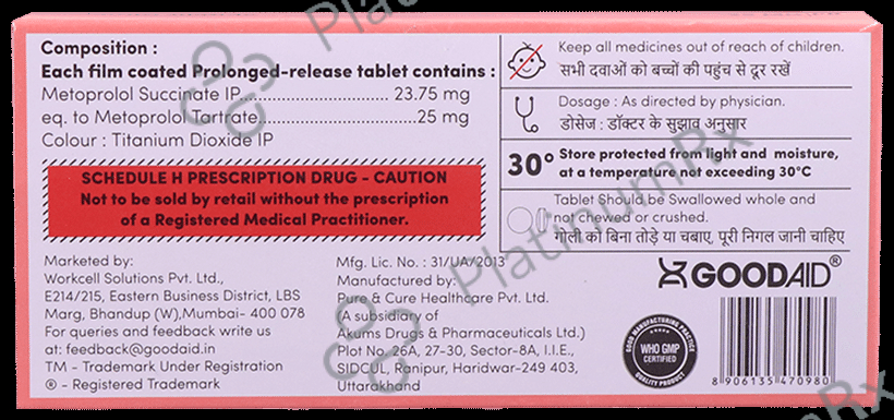 Goodolol XL 25 Tablet PR