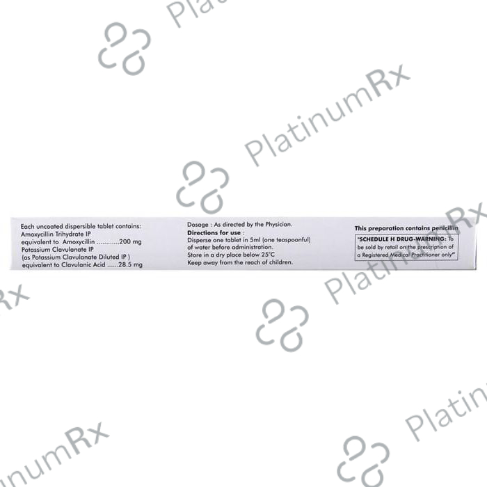 Bactoclav DT 200/28.5mg Tablet 10s