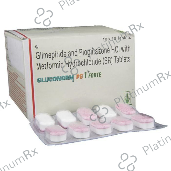 Gluconorm PG 1 Forte 1/15/1000mg Tablet SR 10s
