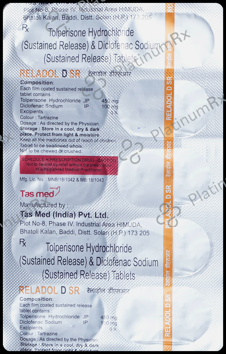 Reladol D 450mg/100mg Tablet SR