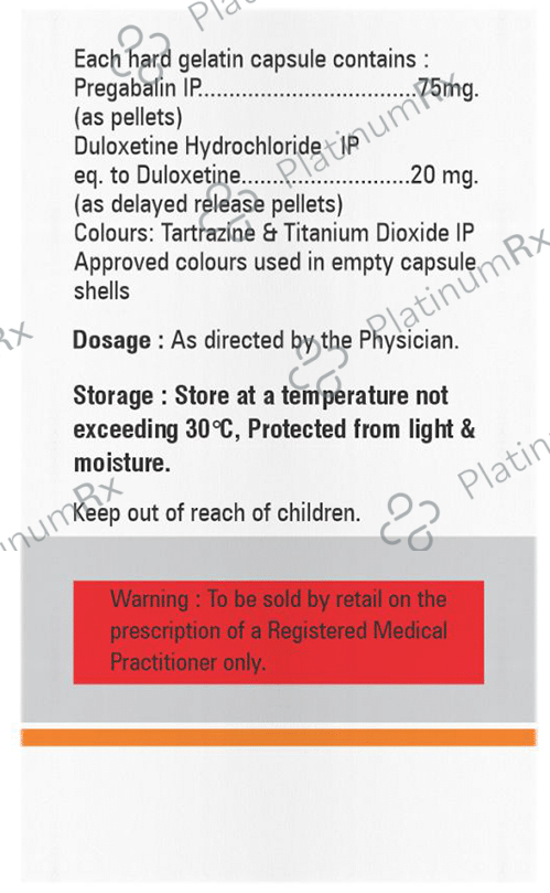 Pregaxuro D 75/20 Capsule DR