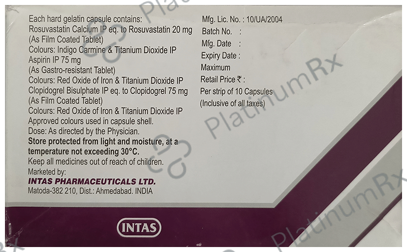 Arvast Gold 75/20/75mg Capsule 10s