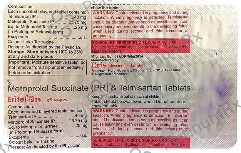 Eritel B 40/25mg Tablet PR 15s