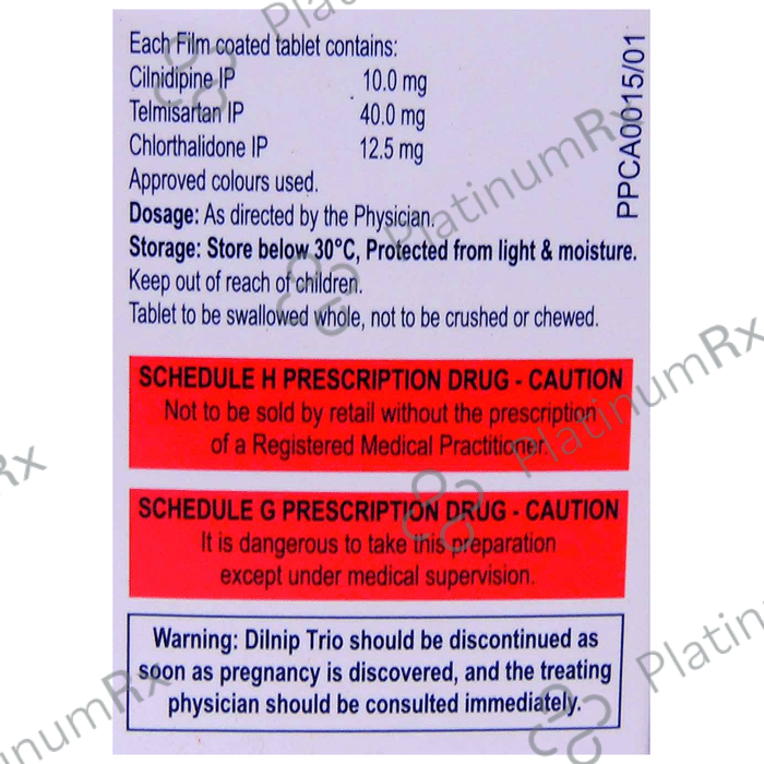Dilnip Trio 12.5/10/40mg Tablet 10s