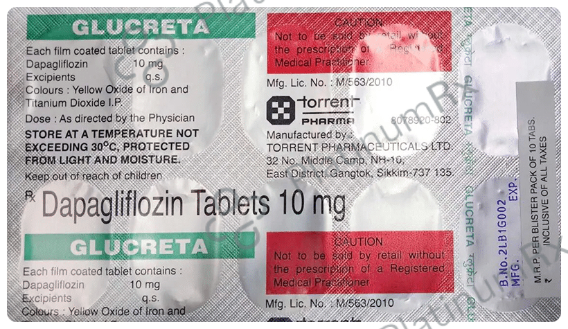 Glucreta 10mg Tablet 10s
