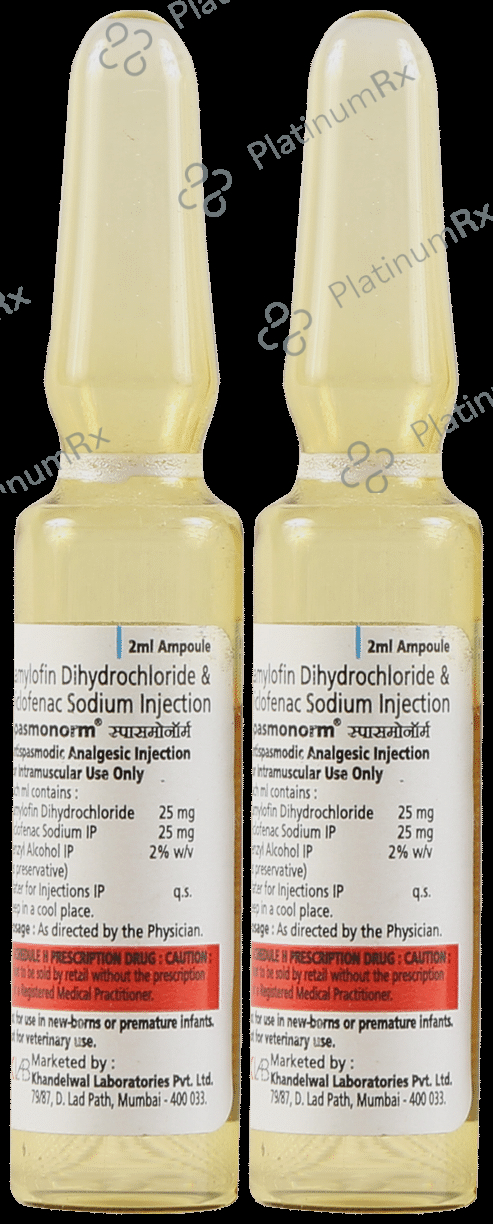 Spasmonorm 25/25mg Injection 2ml
