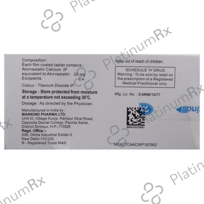 Lipikind 20mg Tablet 10s