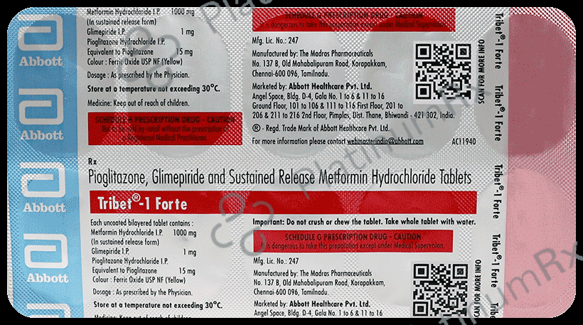 Tribet Forte 1/1000/15mg Tablet SR 15s