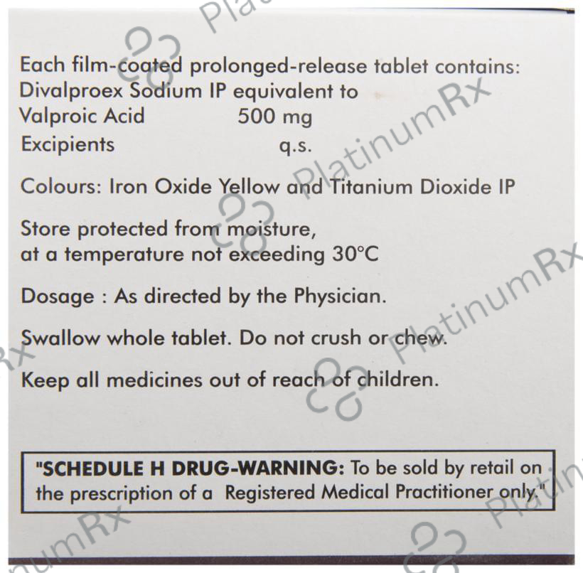 Divalprid OD PR 500mg Tablet 10s