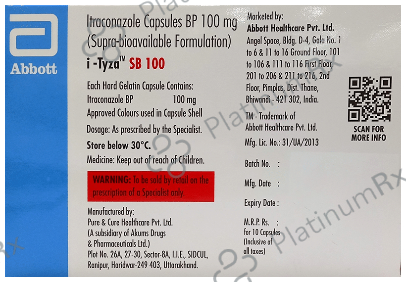 I Tyza SB 100mg Capsule 10s