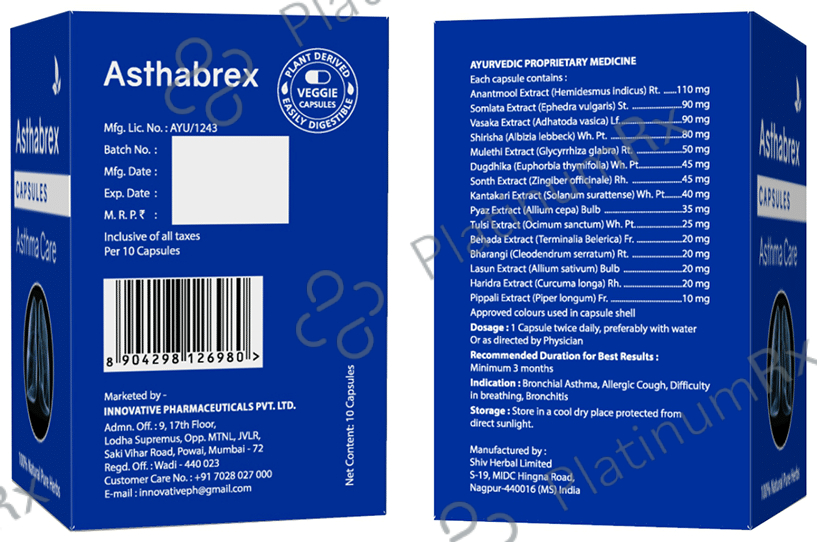 Asthabrex Capsule (10 Each) 1 Bottle