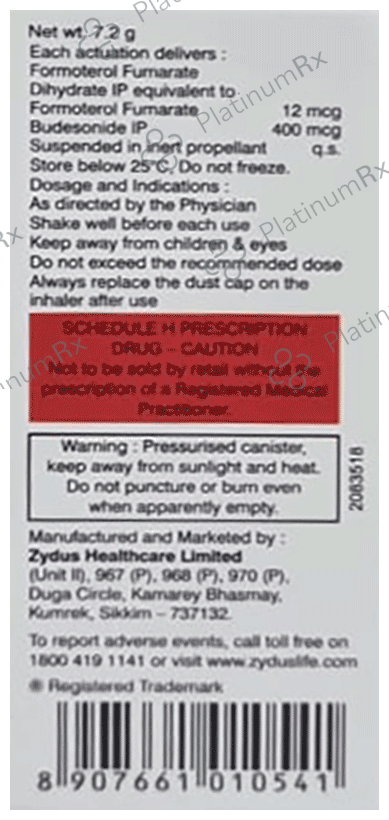 Formonide Forte 12/400mcg Inhaler 120MDI