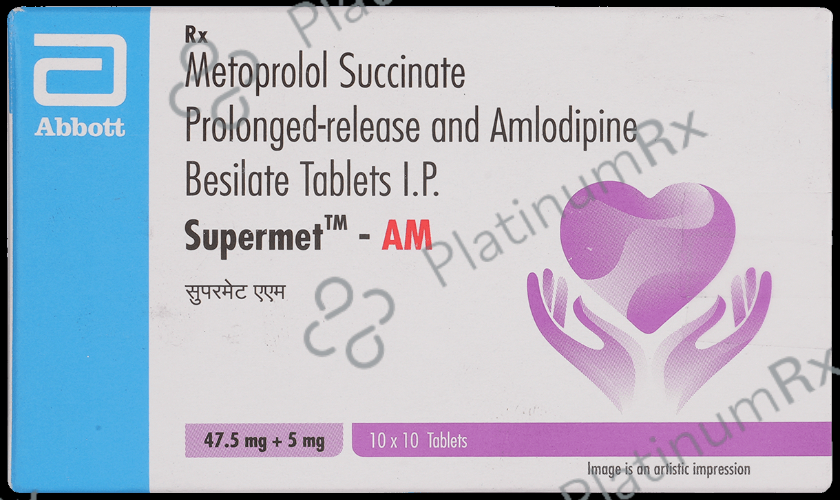 Supermet AM 5/47.5mg Tablet PR 10s